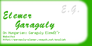 elemer garaguly business card